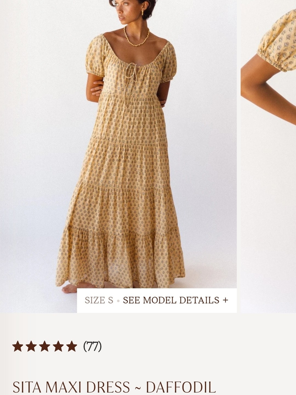 Sita Maxi Dress in Daffodil
